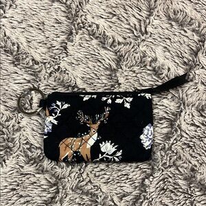 Vera Bradley Floral Black Wristlet Card Holder